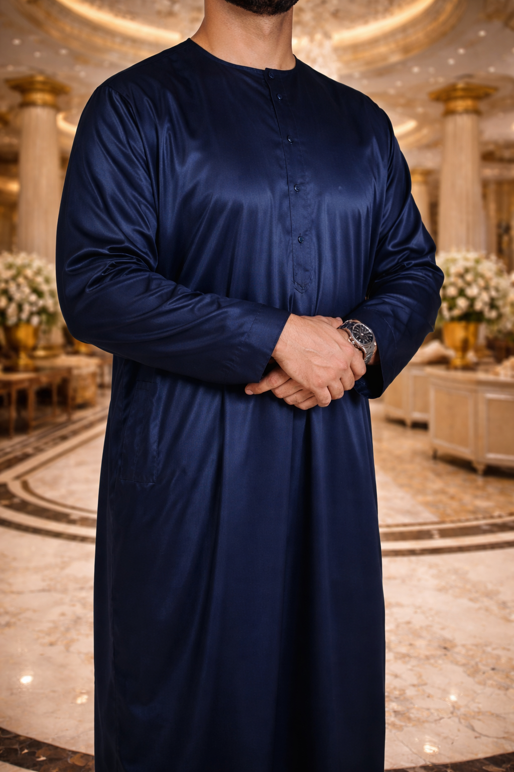 Qamis Émirati – Élégance et Prestige du Golfe