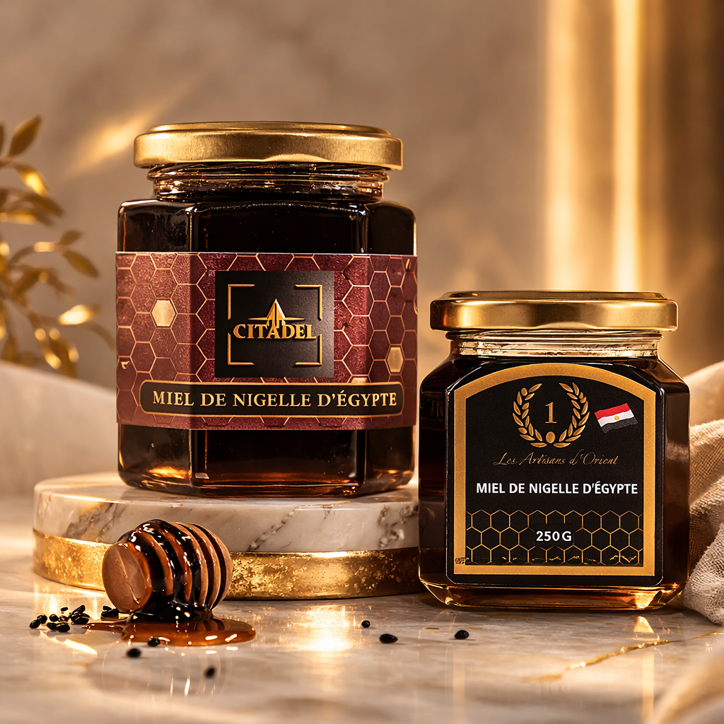 Miel de Nigelle d’Égypte – Élixir Noir d’Exception