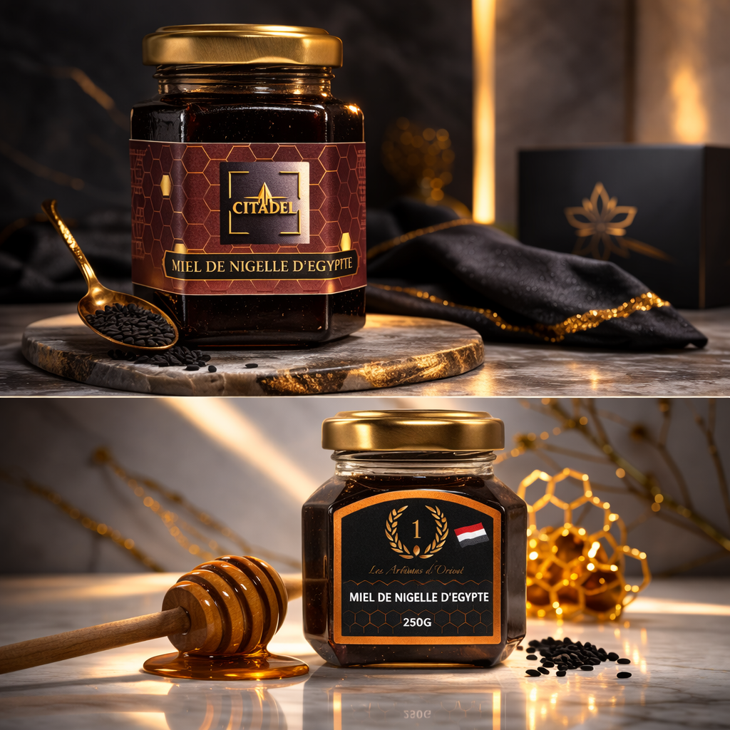 Miel de Nigelle d’Égypte – Élixir Noir d’Exception